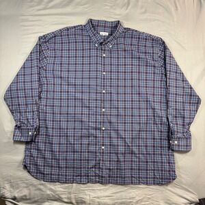 Peter Millar Mens 4XT Blue Plaid Button Down Shirt Professional Career Office